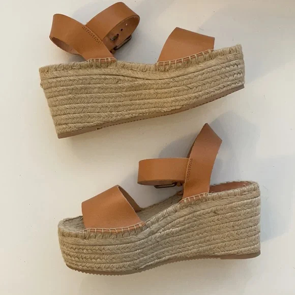 NIB Soludos Minorca High Platform Leather Wedges - Picture 4 of 12